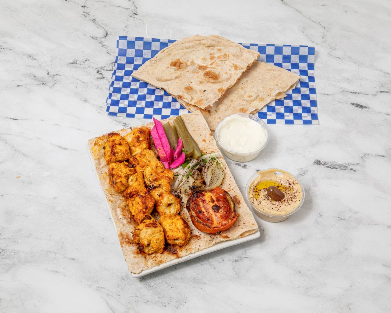Chicken Tikka Platter (2 Skewers)